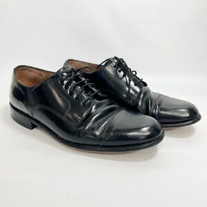 BOSTONIAN CLASSICS! BLACK GENUINE LEATHER FIRST FLEX SOLE OXFORDS! SZ 9